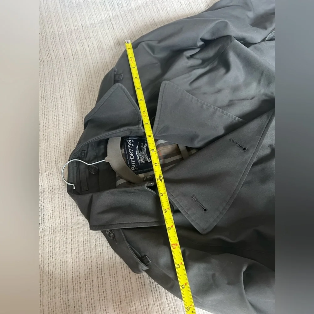 Classic Gray Trench Coat Burberry extremely long USA 6 - Picture 8 of 16